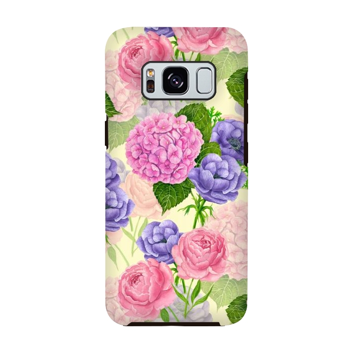 Galaxy S8 StrongFit Spring garden watercolor by Katerina Kirilova