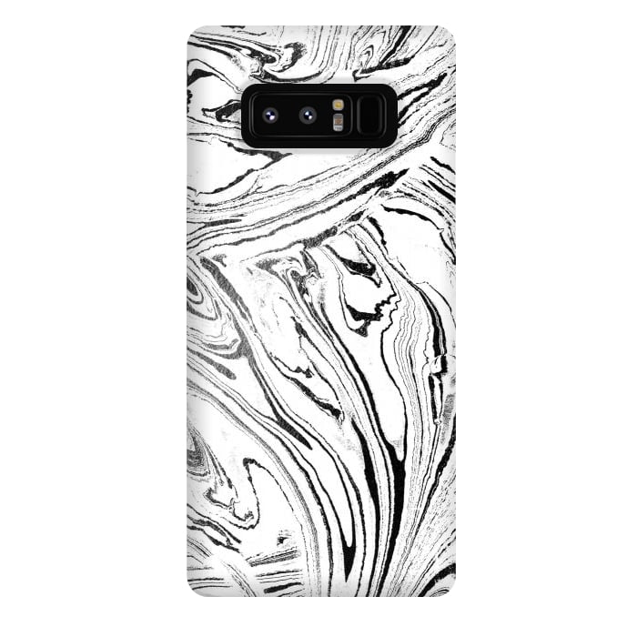 Galaxy Note 8 StrongFit White liquid marble paint by Oana 
