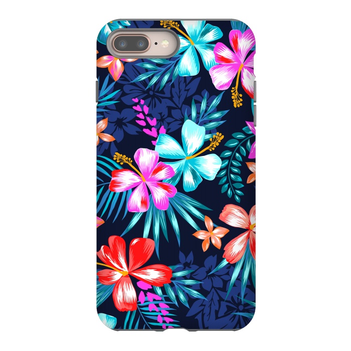 iPhone 7 plus StrongFit Beautiful Tropical Design Leave and Flowers by ArtsCase