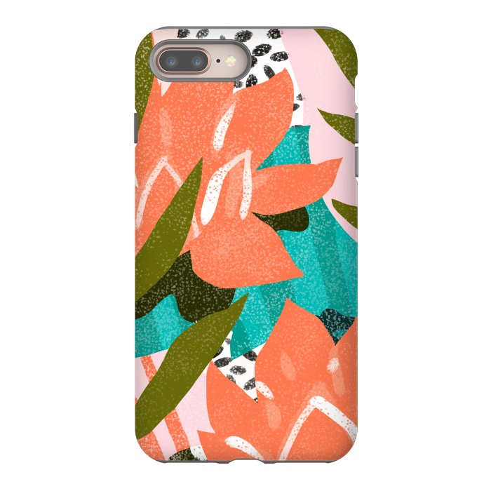 iPhone 7 plus StrongFit Forever in My Garden | Abstract Botanical Nature Plants Floral Painting | Quirky Modern Contemporary by Uma Prabhakar Gokhale