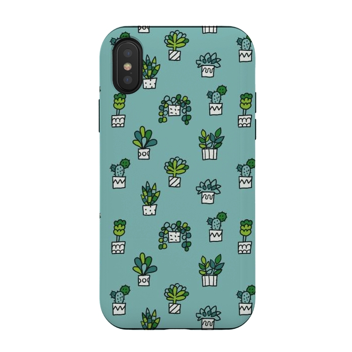 iPhone Xs / X StrongFit Cute house plants by Anna Alekseeva