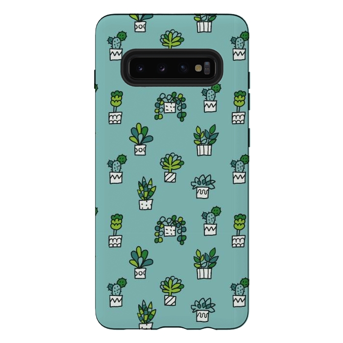 Galaxy S10 plus StrongFit Cute house plants by Anna Alekseeva
