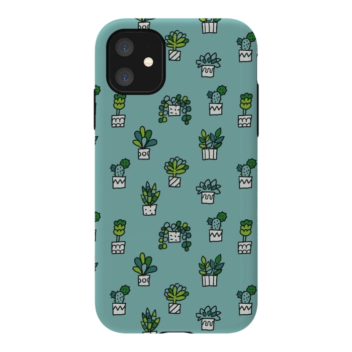 iPhone 11 StrongFit Cute house plants by Anna Alekseeva