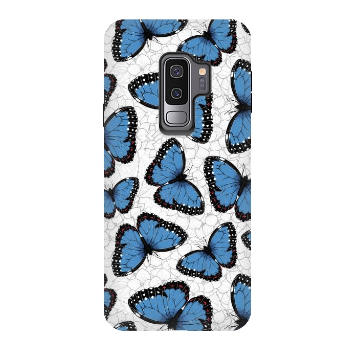 Galaxy S9 plus StrongFit Blue morpho butterflies by Katerina Kirilova