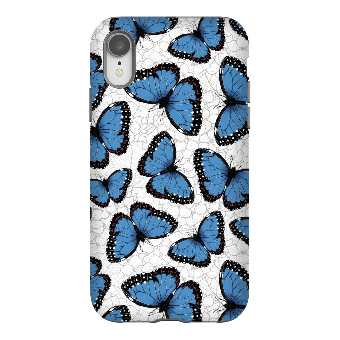 iPhone Xr StrongFit Blue morpho butterflies by Katerina Kirilova