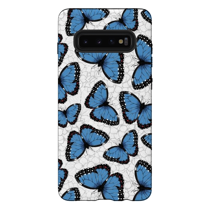 Galaxy S10 plus StrongFit Blue morpho butterflies by Katerina Kirilova