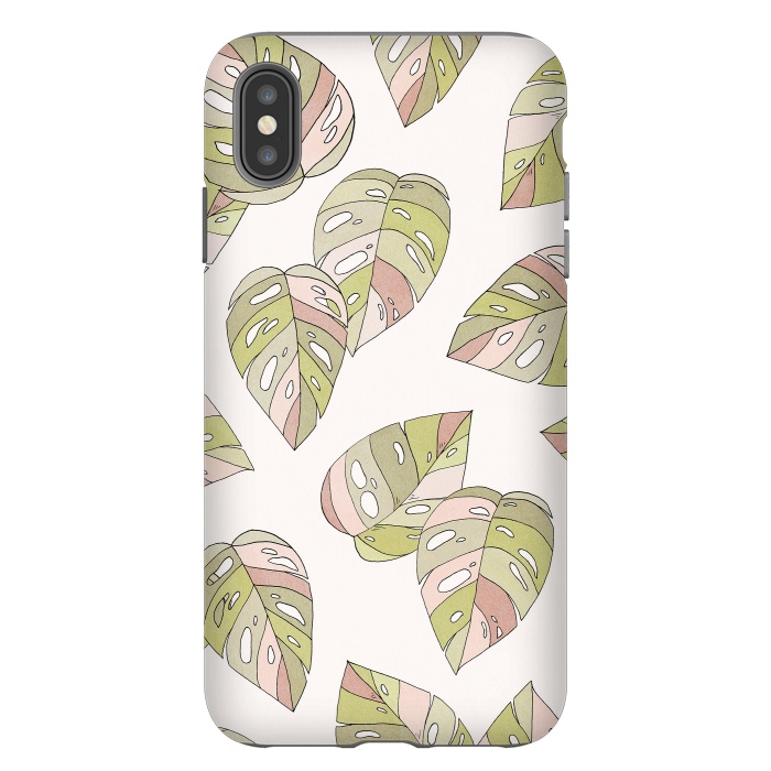 iPhone Xs Max StrongFit Dancing Leaves by Barlena