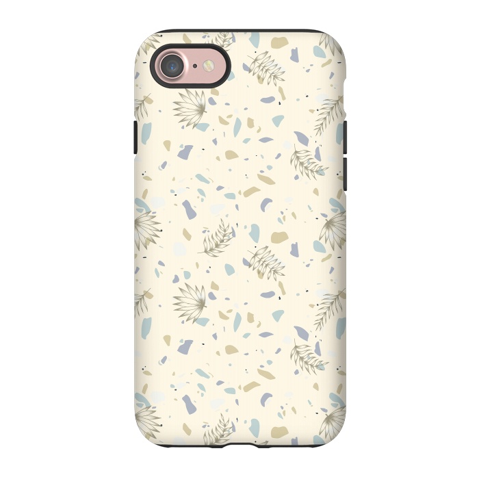 iPhone 7 StrongFit Leaves on Terrazzo by Barlena