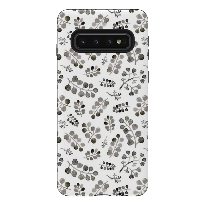 Galaxy S10 StrongFit inky branches by Alena Ganzhela