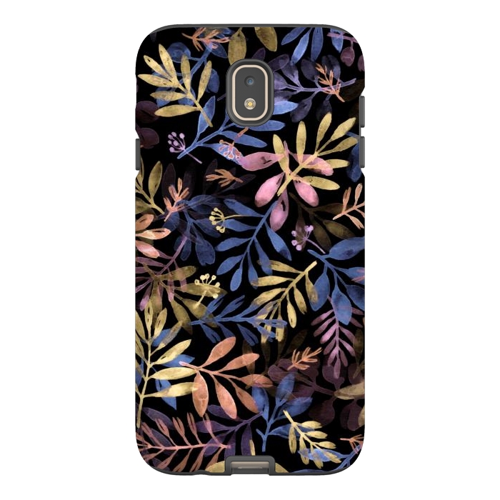 Galaxy J7 StrongFit colorful branches on a black background by Alena Ganzhela