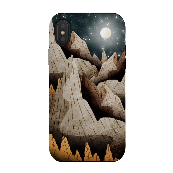 iPhone Xs / X StrongFit Mountainous mountain and peaks by Steve Wade (Swade)