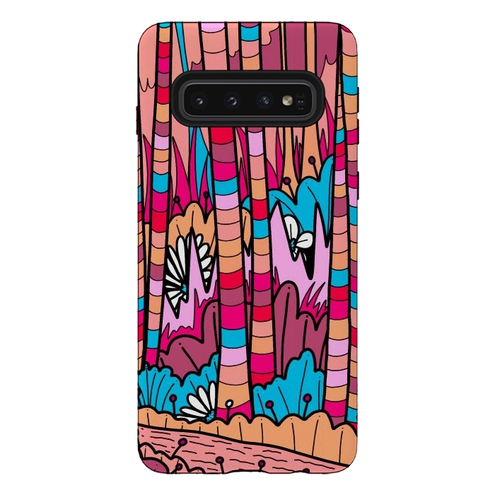 Galaxy S10 StrongFit Stripe line forest by Steve Wade (Swade)