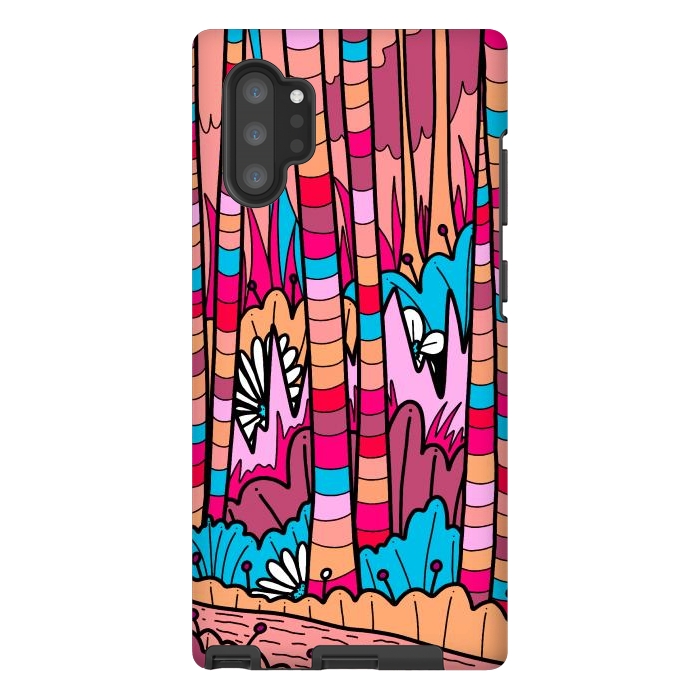 Galaxy Note 10 plus StrongFit Stripe line forest by Steve Wade (Swade)