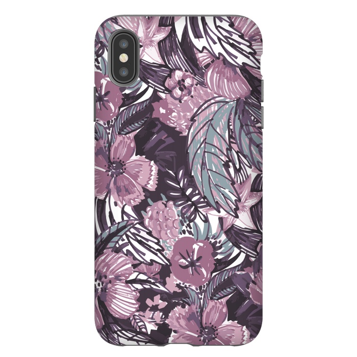 iPhone Xs Max StrongFit Modern sketched flower bouquet by Oana 