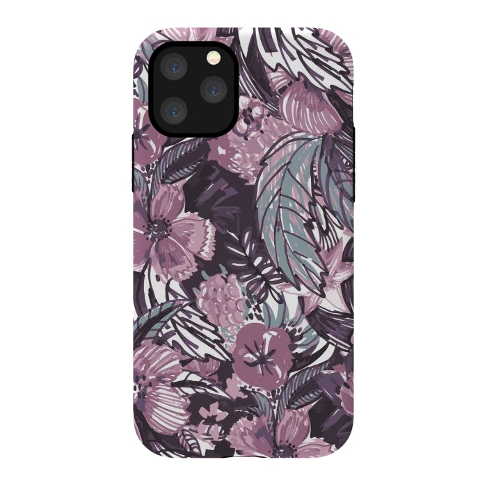 iPhone 11 Pro StrongFit Modern sketched flower bouquet by Oana 