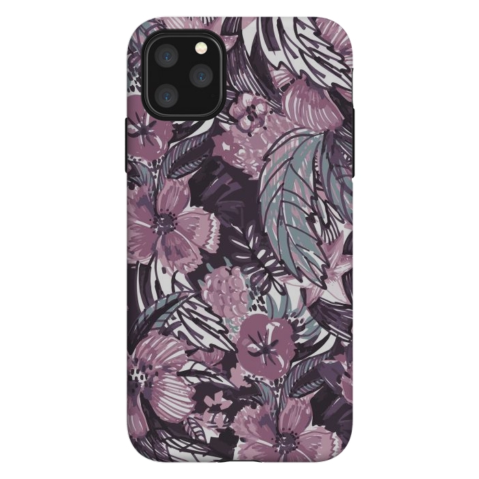 iPhone 11 Pro Max StrongFit Modern sketched flower bouquet by Oana 