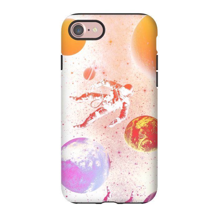 iPhone 7 StrongFit Astronaut in Space - Colorful gradient by Oana 