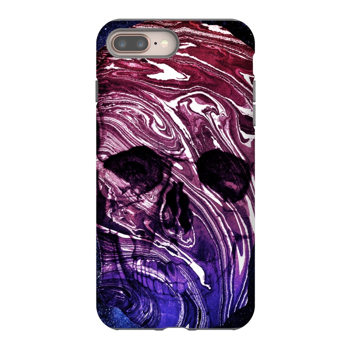 iPhone 7 plus StrongFit Gradient marble skull by Oana 