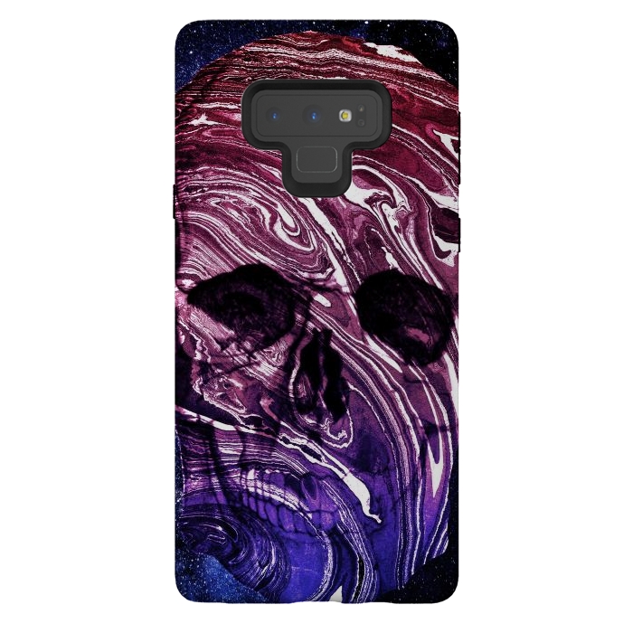 Galaxy Note 9 StrongFit Gradient marble skull by Oana 