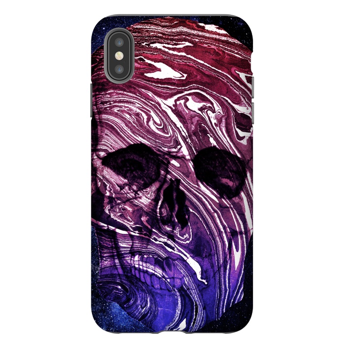 iPhone Xs Max StrongFit Gradient marble skull by Oana 