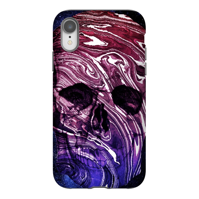 iPhone Xr StrongFit Gradient marble skull by Oana 