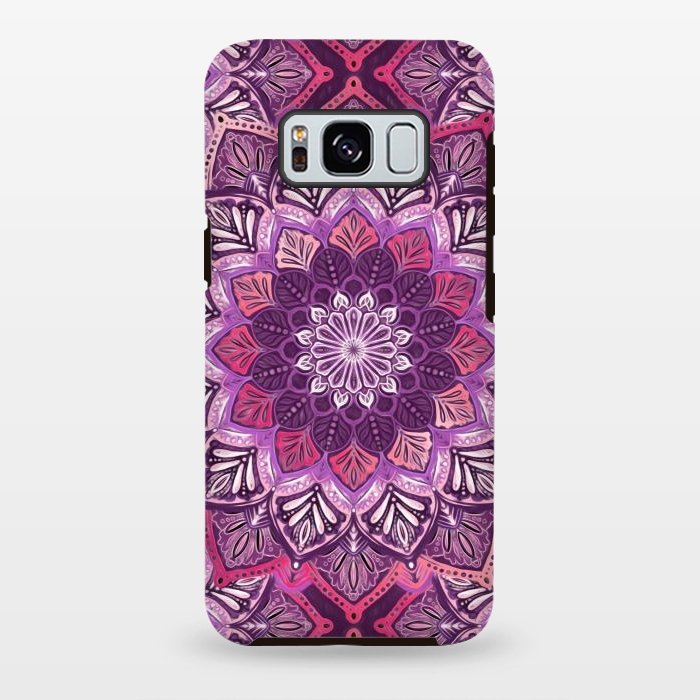 Galaxy S8 plus StrongFit Perfect Pearly Plum Mandala by Micklyn Le Feuvre