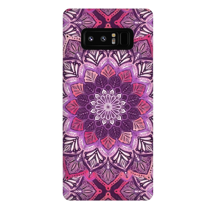 Galaxy Note 8 StrongFit Perfect Pearly Plum Mandala by Micklyn Le Feuvre