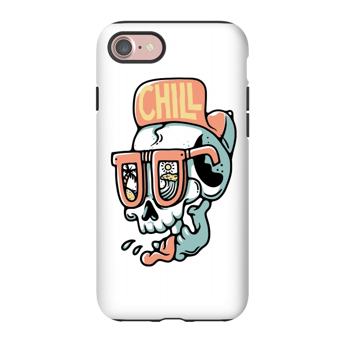 iPhone 7 StrongFit Chill Skull by Afif Quilimo