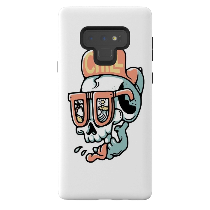 Galaxy Note 9 StrongFit Chill Skull by Afif Quilimo