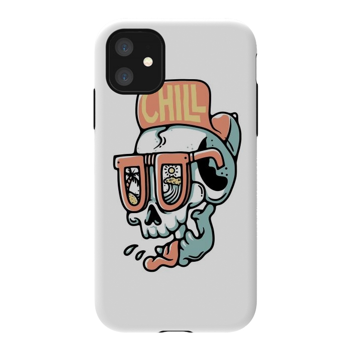 iPhone 11 StrongFit Chill Skull by Afif Quilimo