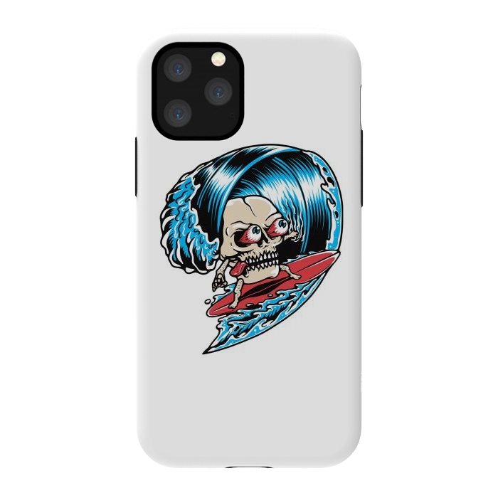 iPhone 11 Pro StrongFit Skull Surfing 1 by Afif Quilimo