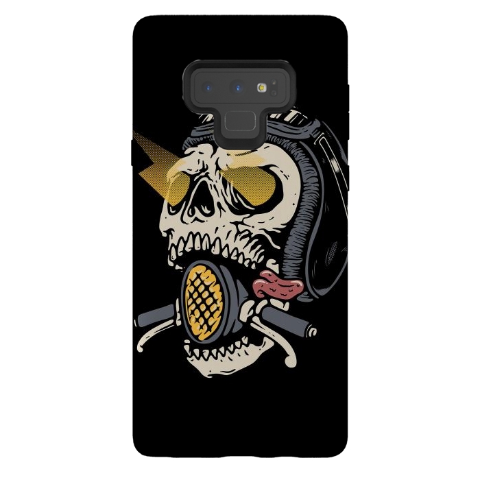 Galaxy Note 9 StrongFit Skull Biker 1 by Afif Quilimo