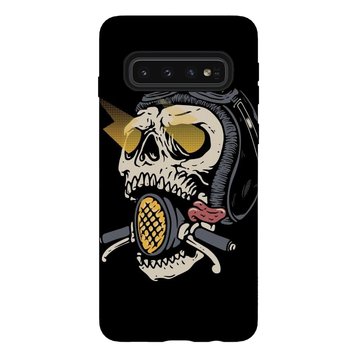 Galaxy S10 StrongFit Skull Biker 1 by Afif Quilimo