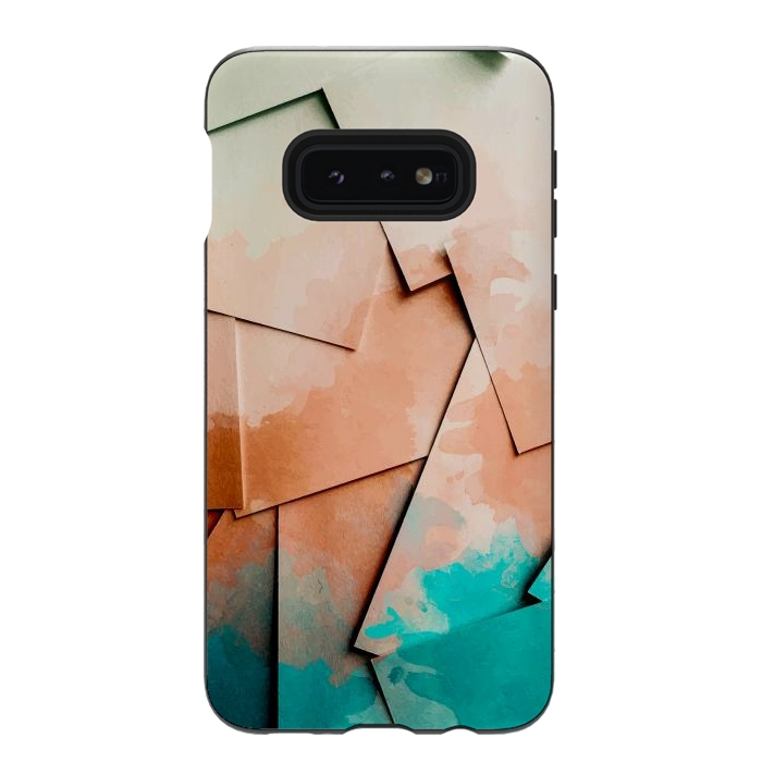Galaxy S10e StrongFit Scattered Painted Paper by Creativeaxle
