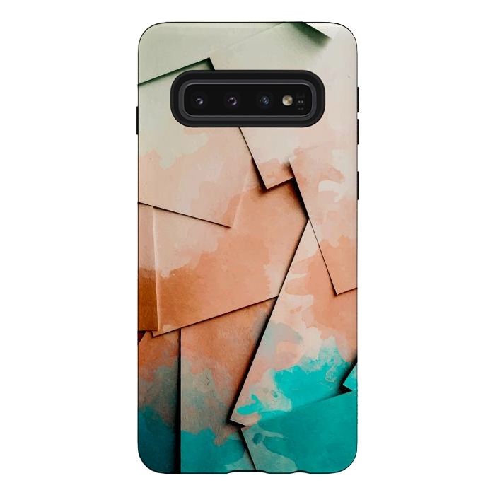 Galaxy S10 StrongFit Scattered Painted Paper by Creativeaxle