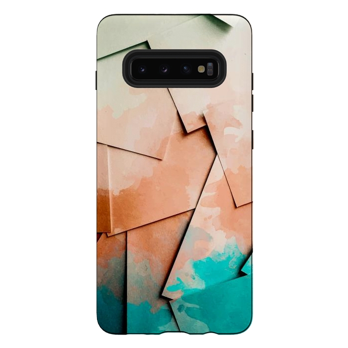 Galaxy S10 plus StrongFit Scattered Painted Paper by Creativeaxle