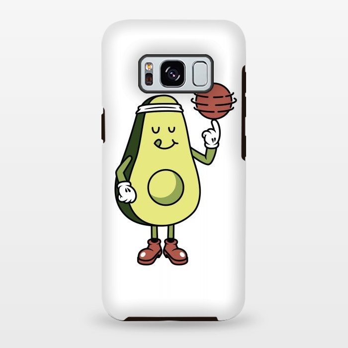 Galaxy S8 plus StrongFit Avocado Playing Ball by Afif Quilimo
