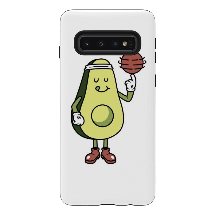 Galaxy S10 StrongFit Avocado Playing Ball by Afif Quilimo