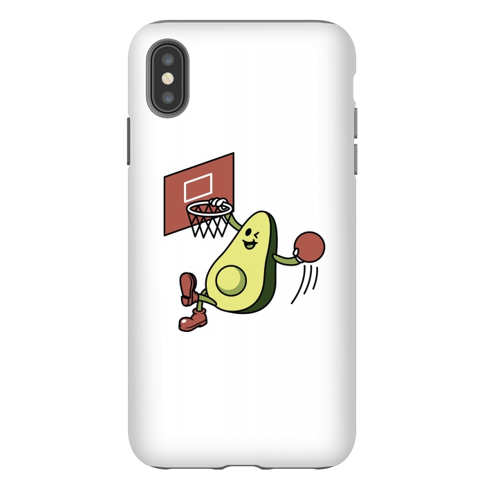 iPhone Xs Max StrongFit Avocado Playing Basketball by Afif Quilimo