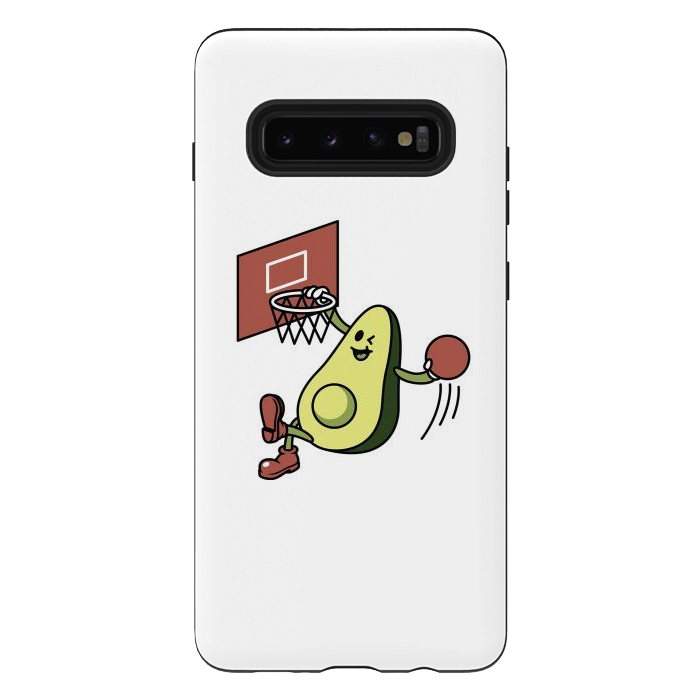 Galaxy S10 plus StrongFit Avocado Playing Basketball by Afif Quilimo