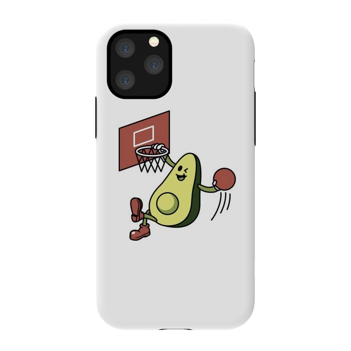 iPhone 11 Pro StrongFit Avocado Playing Basketball by Afif Quilimo