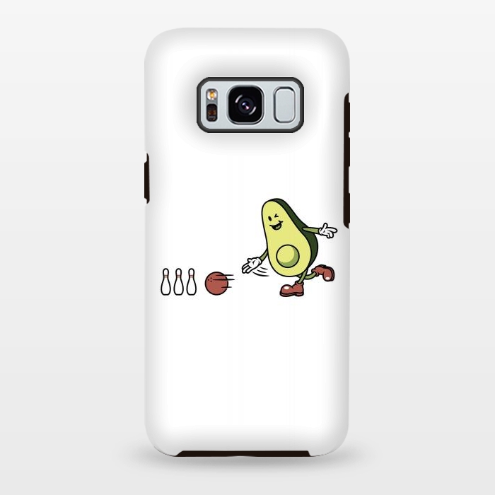 Galaxy S8 plus StrongFit Avocado Playing Bowling by Afif Quilimo
