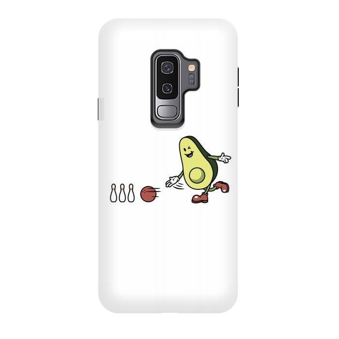 Galaxy S9 plus StrongFit Avocado Playing Bowling by Afif Quilimo
