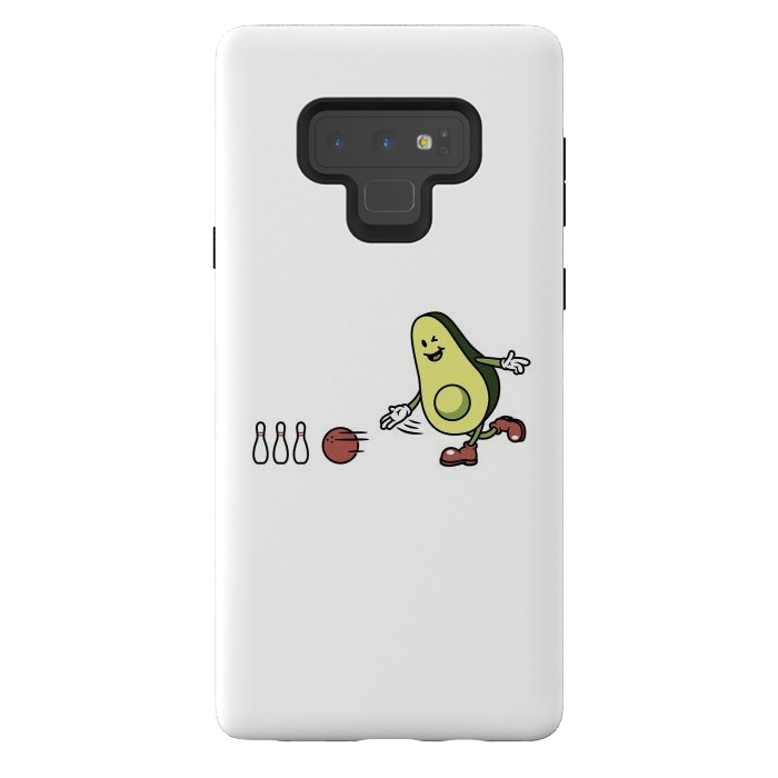 Galaxy Note 9 StrongFit Avocado Playing Bowling by Afif Quilimo