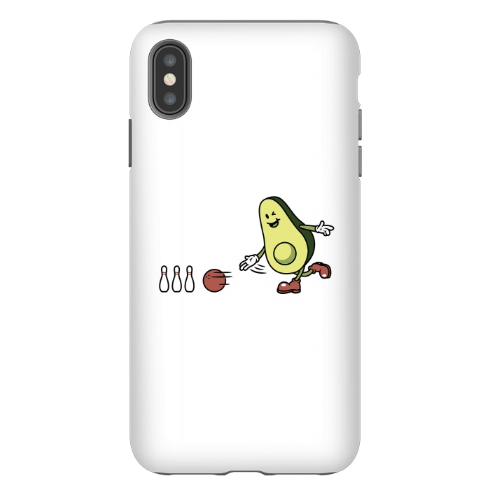 iPhone Xs Max StrongFit Avocado Playing Bowling by Afif Quilimo