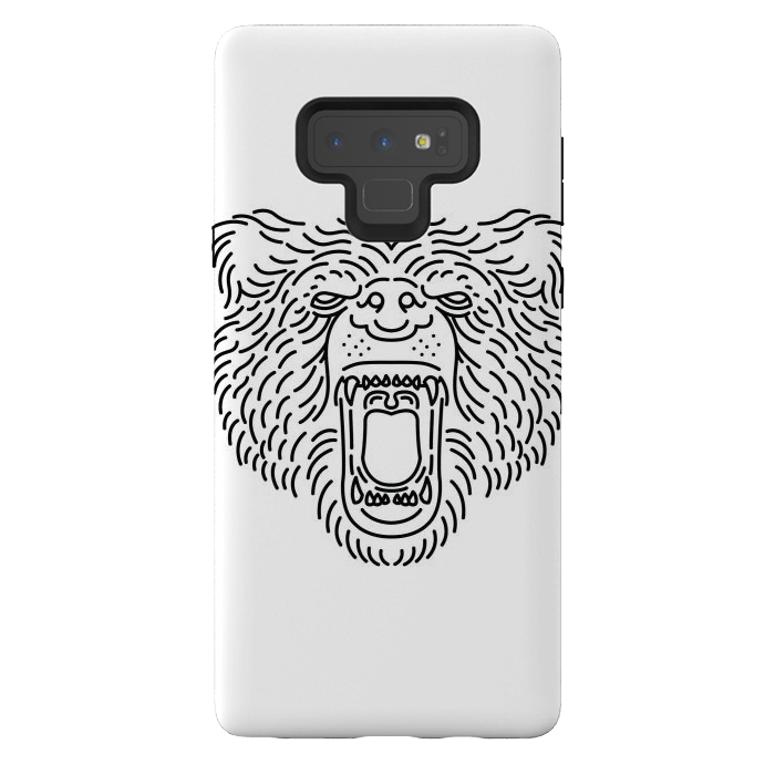 Galaxy Note 9 StrongFit Bear Roar Line by Afif Quilimo