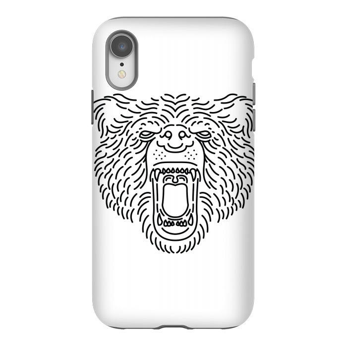 iPhone Xr StrongFit Bear Roar Line by Afif Quilimo