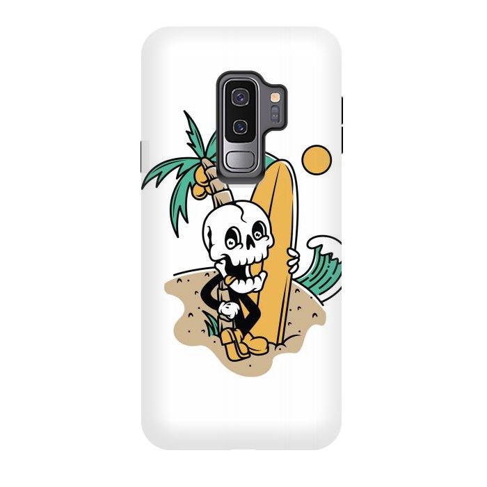 Galaxy S9 plus StrongFit Skull Ready to Surf by Afif Quilimo