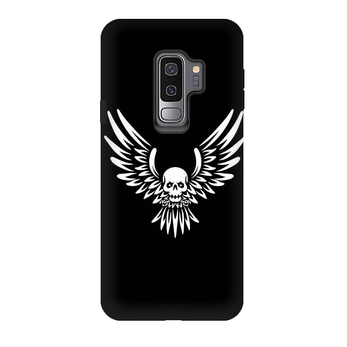 Galaxy S9 plus StrongFit Flying Skull by Afif Quilimo
