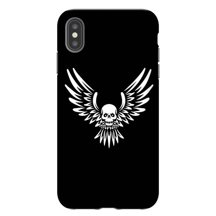 iPhone Xs Max StrongFit Flying Skull by Afif Quilimo